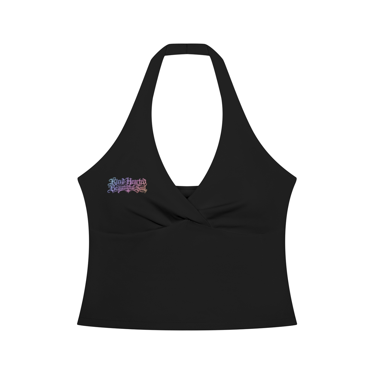 " JUST A GIRL" Women’s Ruched Halter Yoga Tank Top