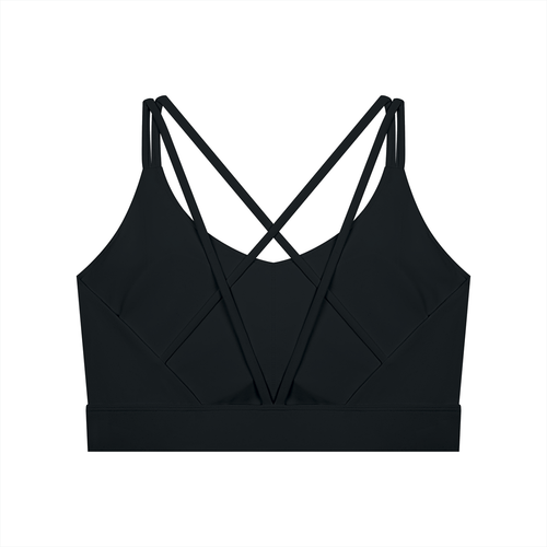 "JUST A GIRL" Women's Lycra Cropped Yoga Sport Bra