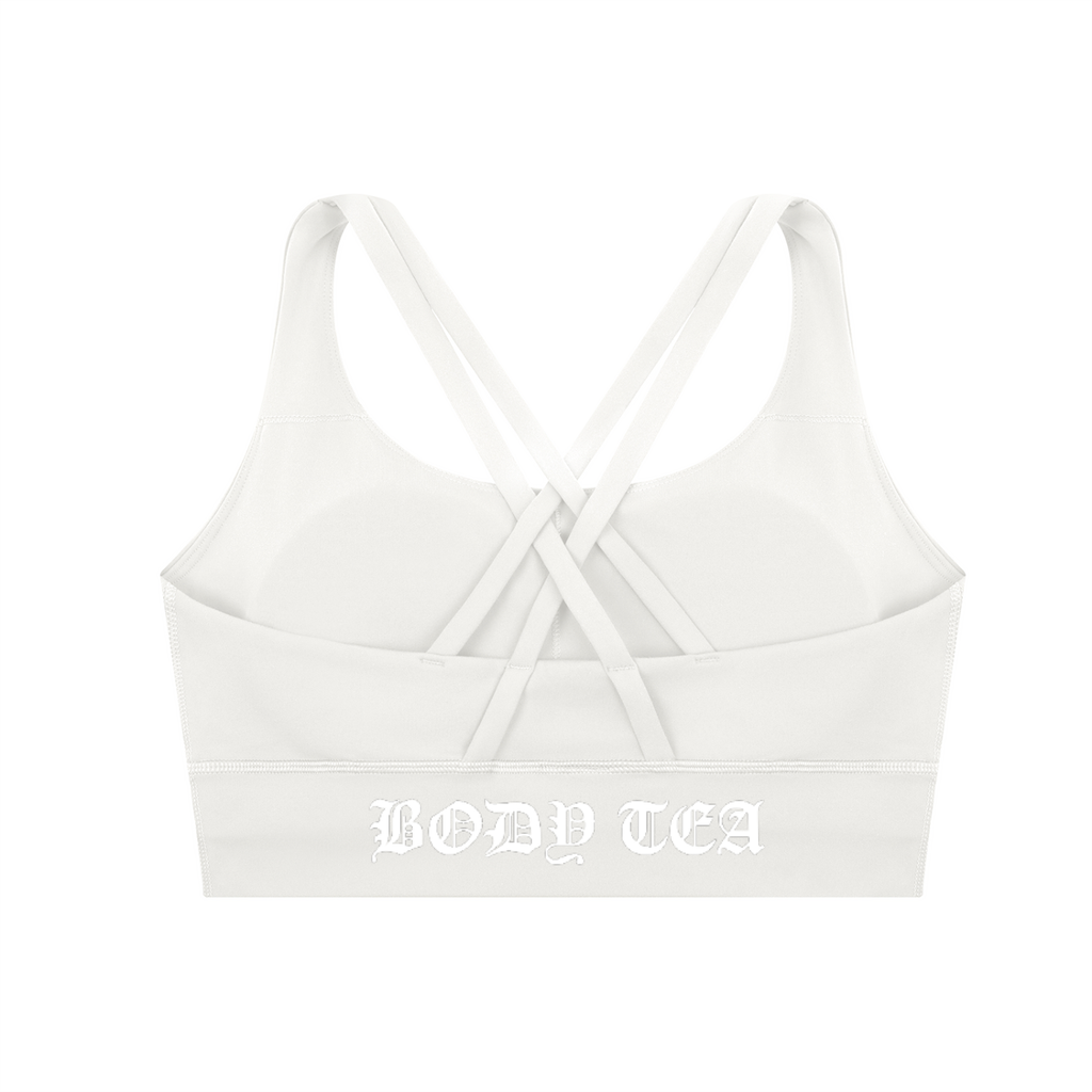 "BODY TEA" Strappy Criss-Cross Sports Bra