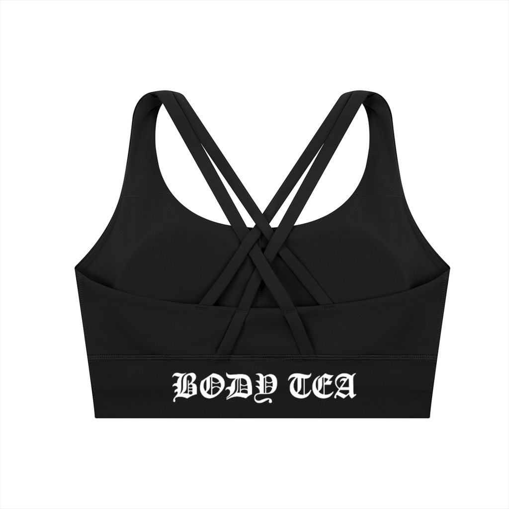 "BODY TEA" Strappy Criss-Cross Sports Bra