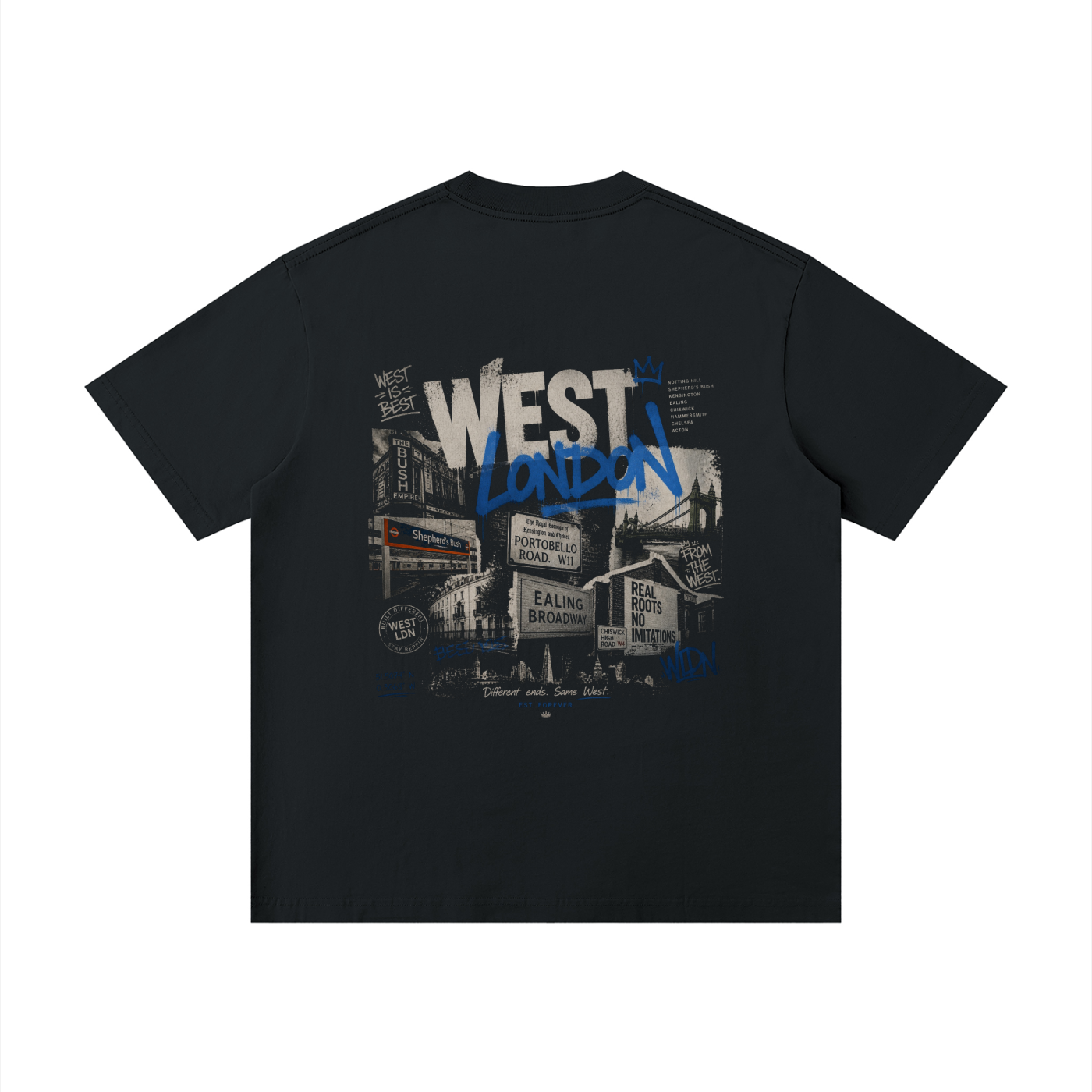 "West London" Unisex Loose Drop Shoulder T-Shirt