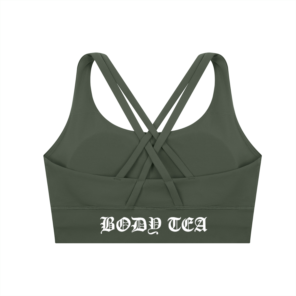 "BODY TEA" Strappy Criss-Cross Sports Bra