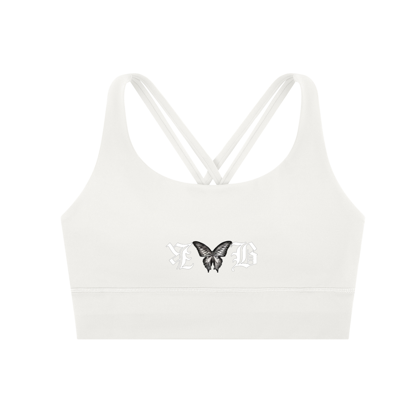 "BODY TEA" Strappy Criss-Cross Sports Bra