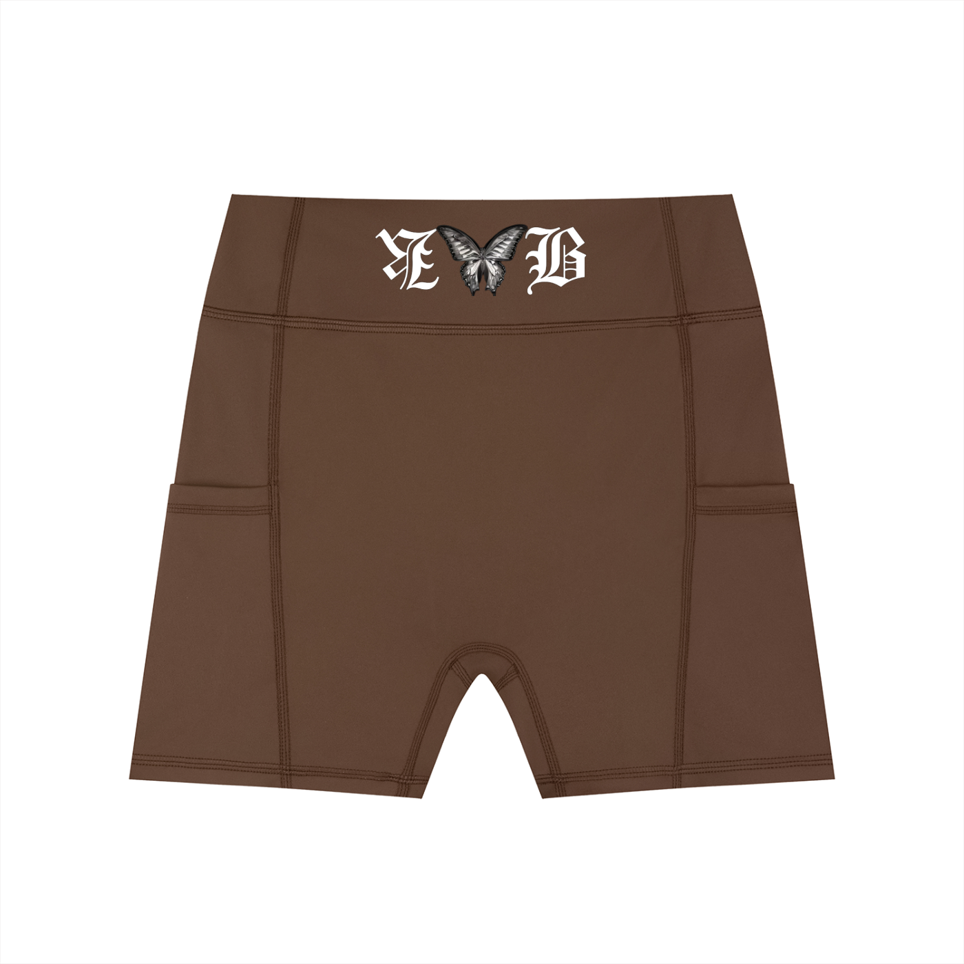 Damen High-Waist Biker Shorts mit Taschen