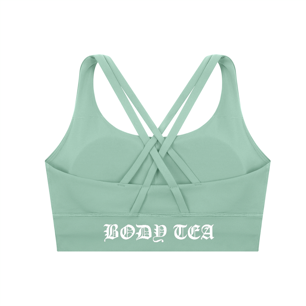 "BODY TEA" Strappy Criss-Cross Sports Bra