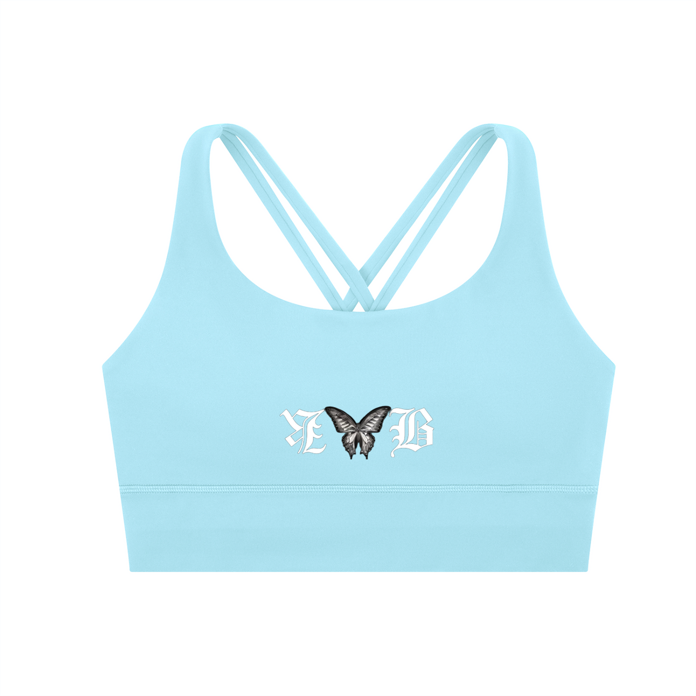 "BODY TEA" Strappy Criss-Cross Sports Bra