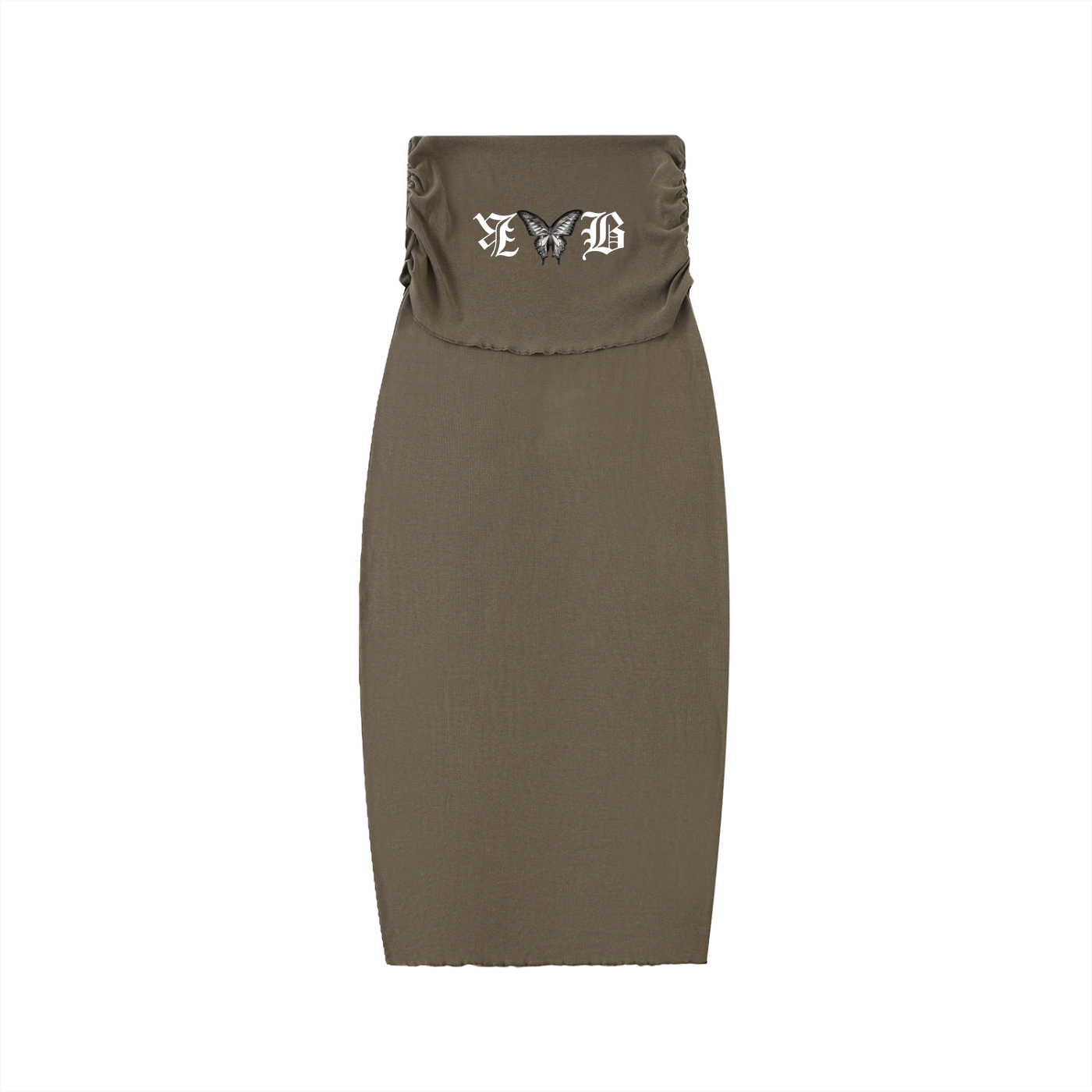 Dyed Washed Straight Hip-Hugging Slim Maxi Skirt