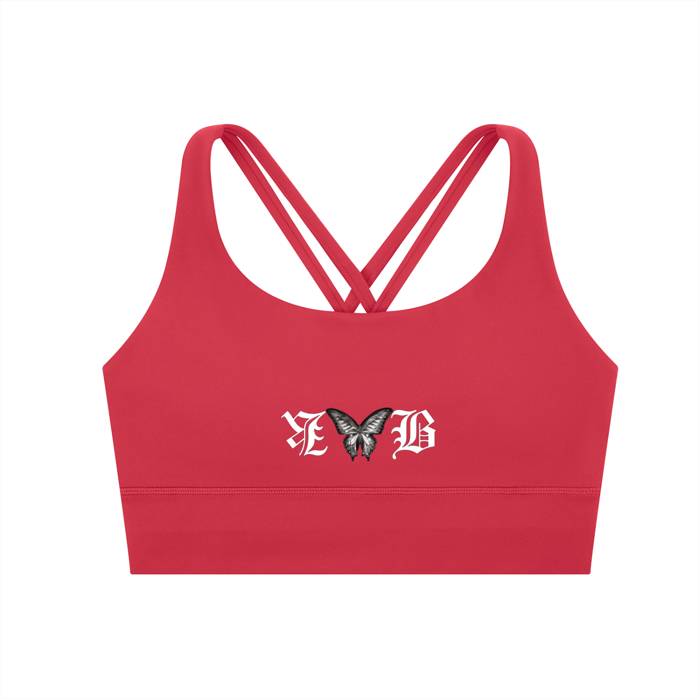 "BODY TEA" Strappy Criss-Cross Sports Bra
