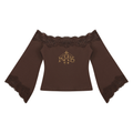 Women's Off-the-Shoulder Lace Trim T-Shirt