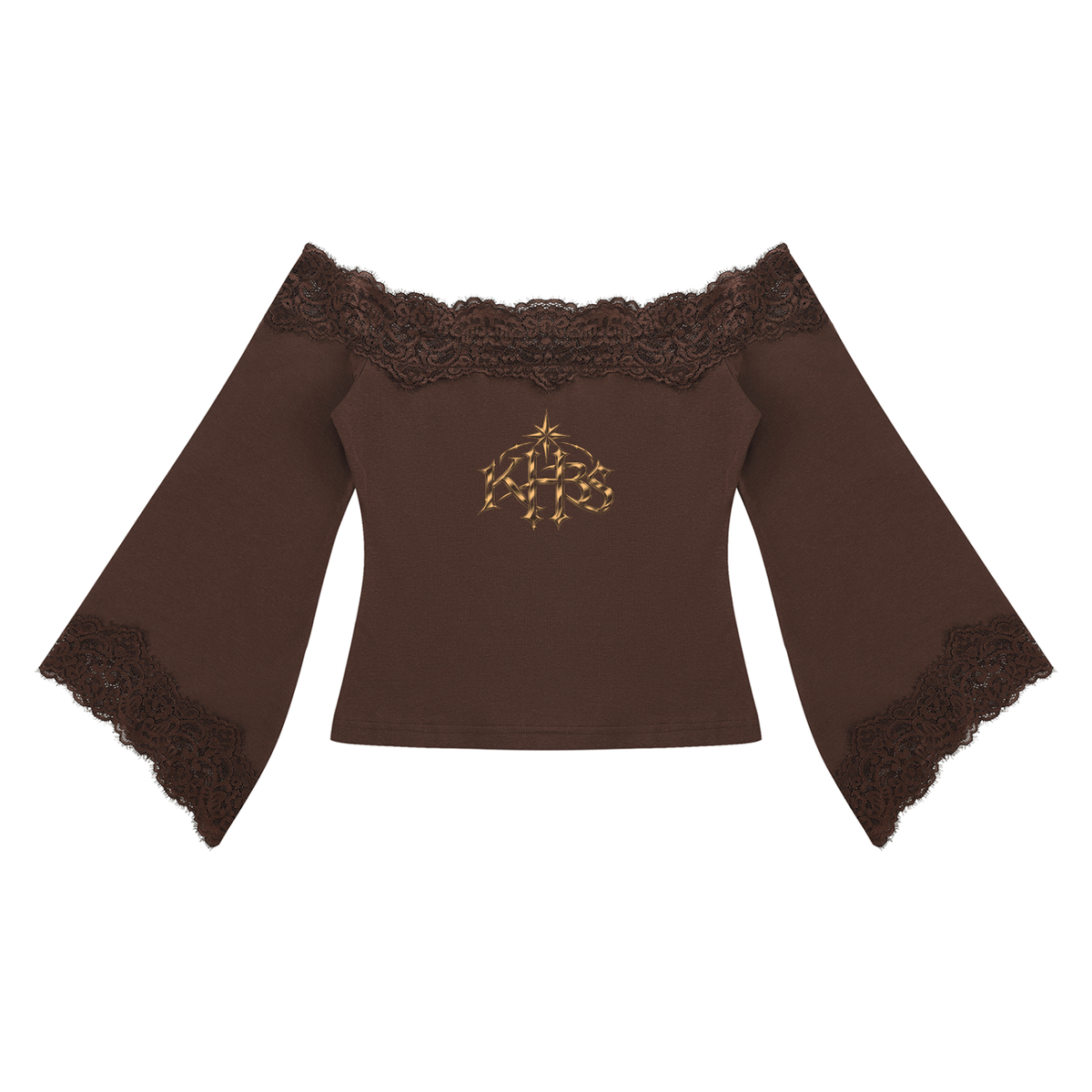 Women's Off-the-Shoulder Lace Trim T-Shirt