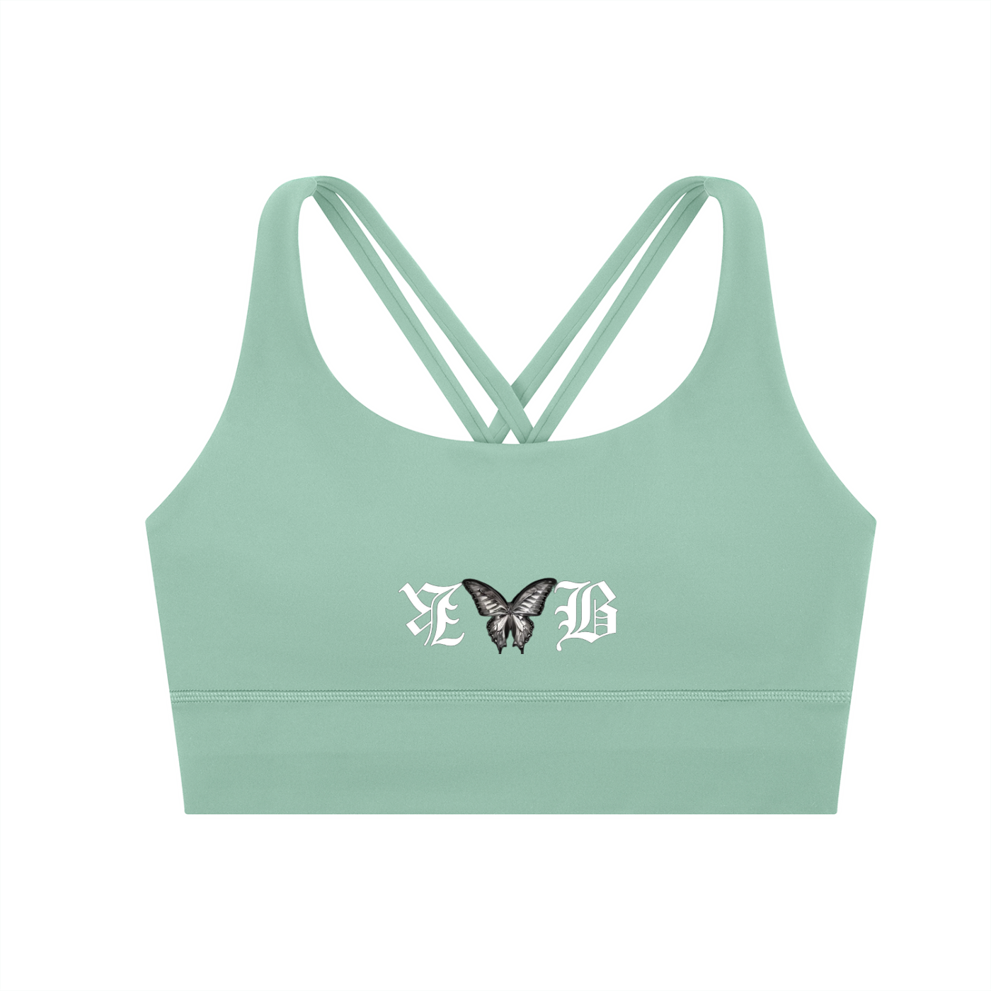 "BODY TEA" Strappy Criss-Cross Sports Bra