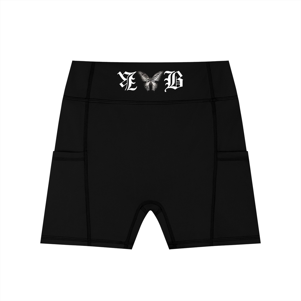 Women's High-Waisted Pocket Biker Shorts