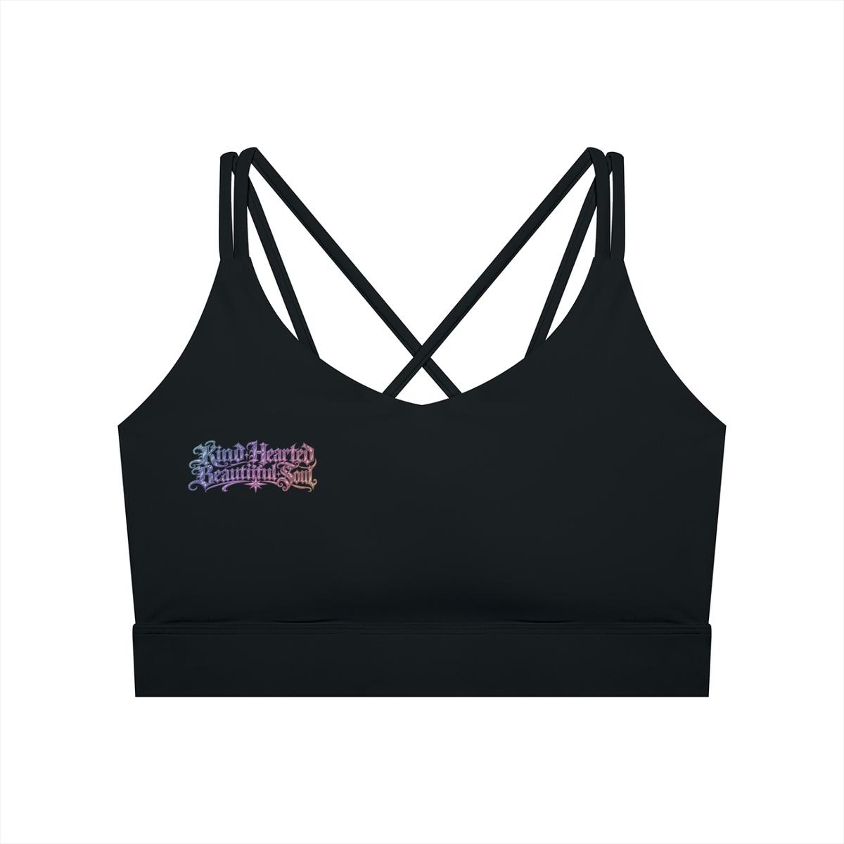 "JUST A GIRL" Women's Lycra Cropped Yoga Sport Bra
