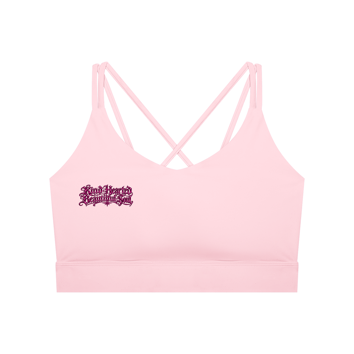 "JUST A GIRL" Women's Lycra Cropped Yoga Sport Bra
