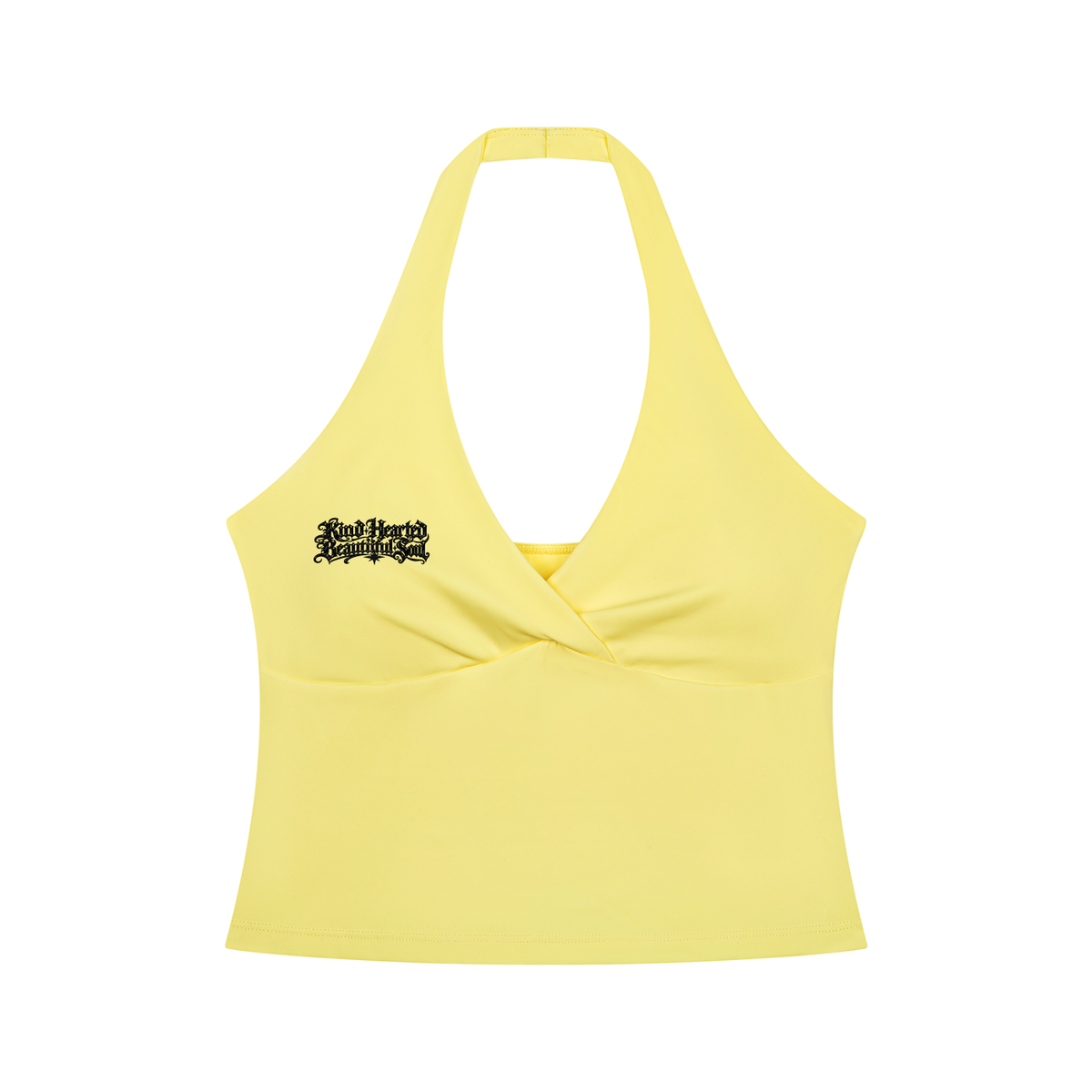 " JUST A GIRL" Women’s Ruched Halter Yoga Tank Top