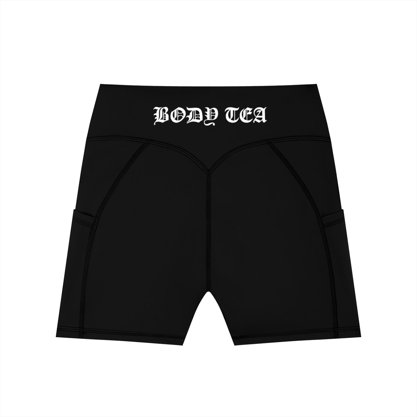 Damen High-Waist Biker Shorts mit Taschen