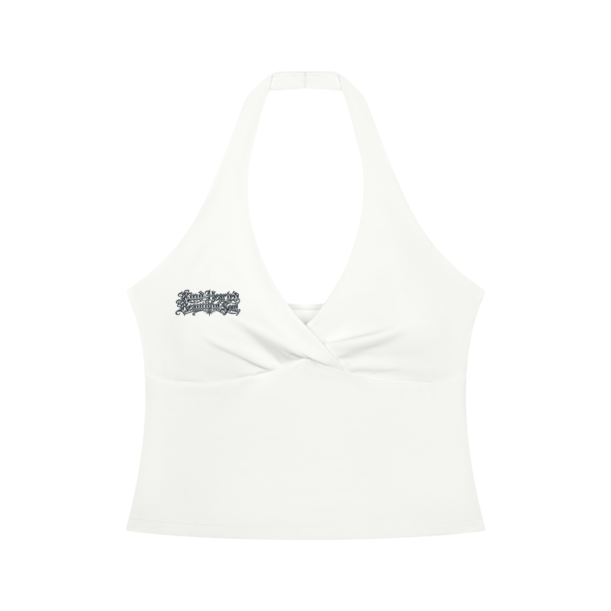 " JUST A GIRL" Women’s Ruched Halter Yoga Tank Top