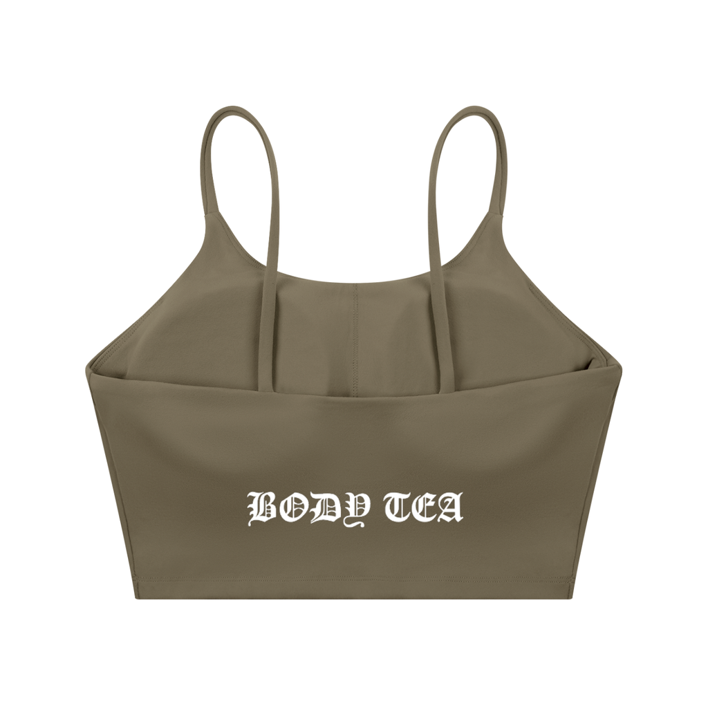 "BODY TEA" Spaghetti Strap Yoga Sports Bra