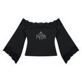 Women's Off-the-Shoulder Lace Trim T-Shirt