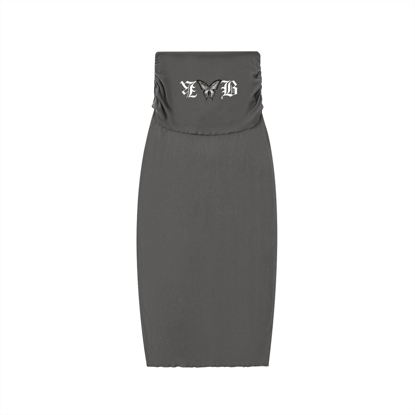 Dyed Washed Straight Hip-Hugging Slim Maxi Skirt