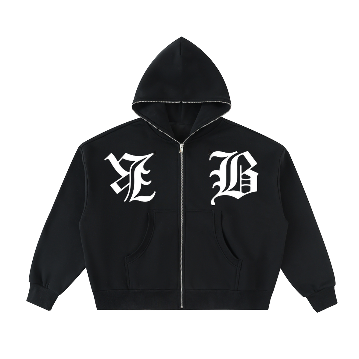 KHBS Fleeced Full-Zip Boxy Hoodie