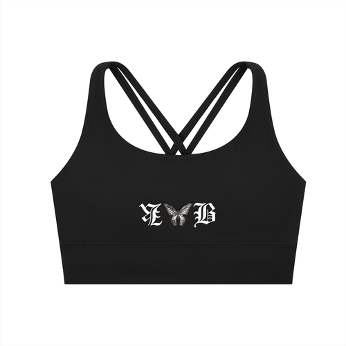 "BODY TEA" Strappy Criss-Cross Sports Bra