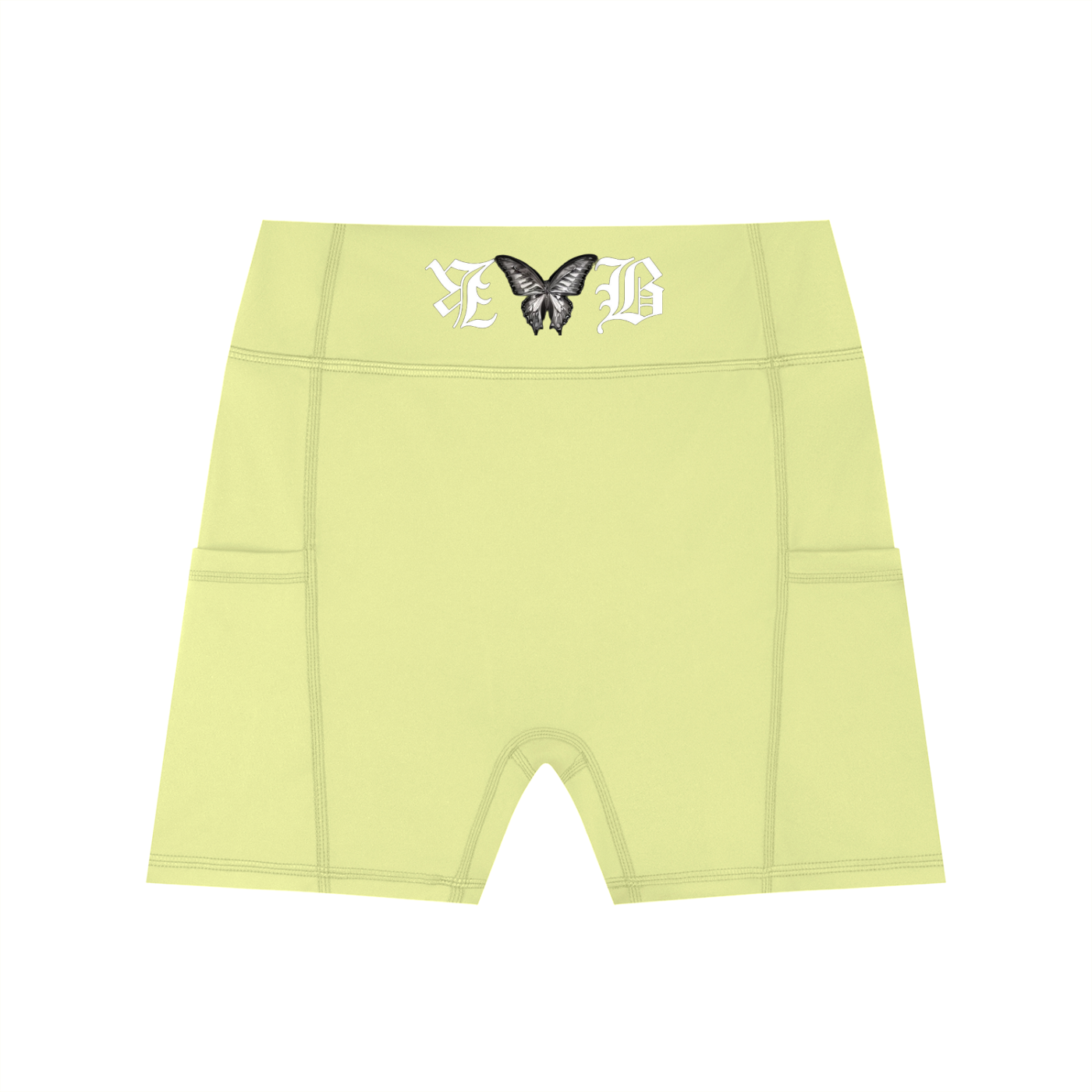Damen High-Waist Biker Shorts mit Taschen