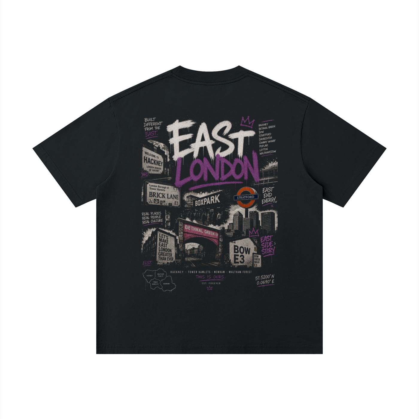 "East London" Unisex Loose Drop Shoulder T-Shirt
