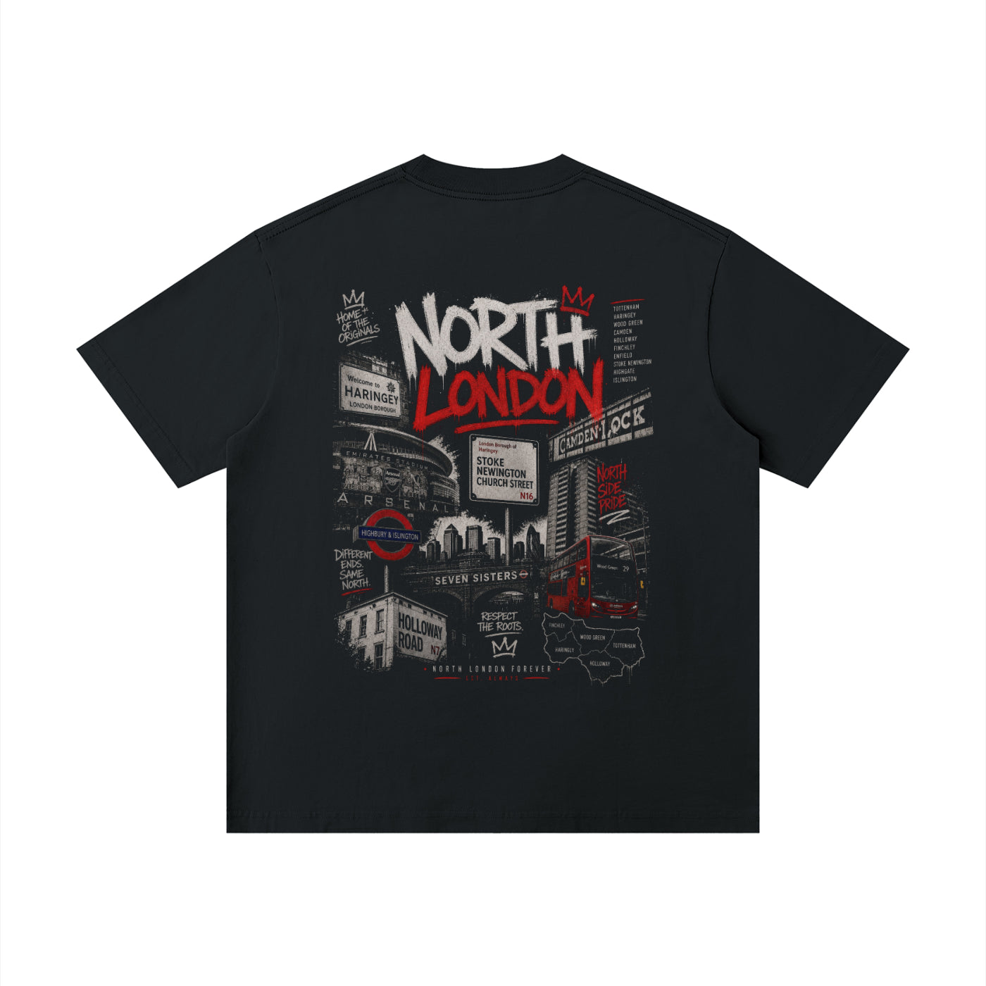 "North London" Unisex Loose Drop Shoulder T-Shirt