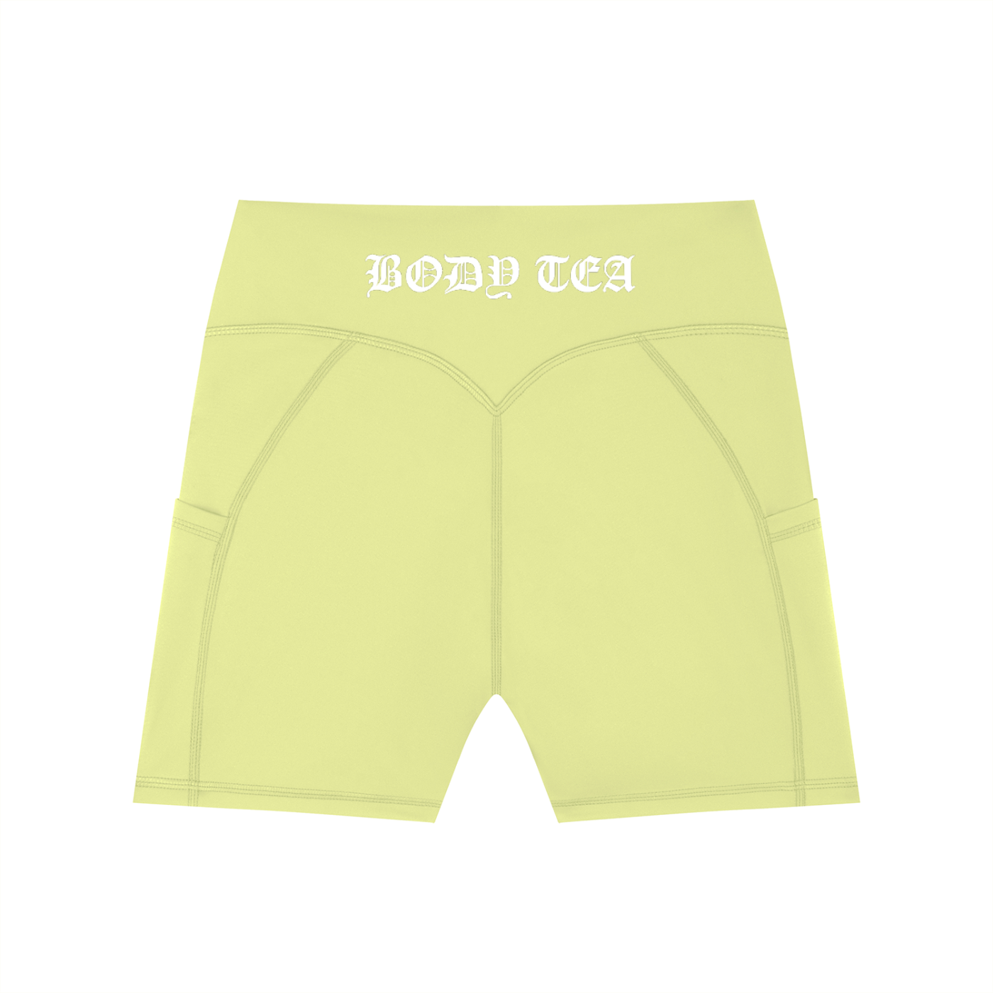 Damen High-Waist Biker Shorts mit Taschen