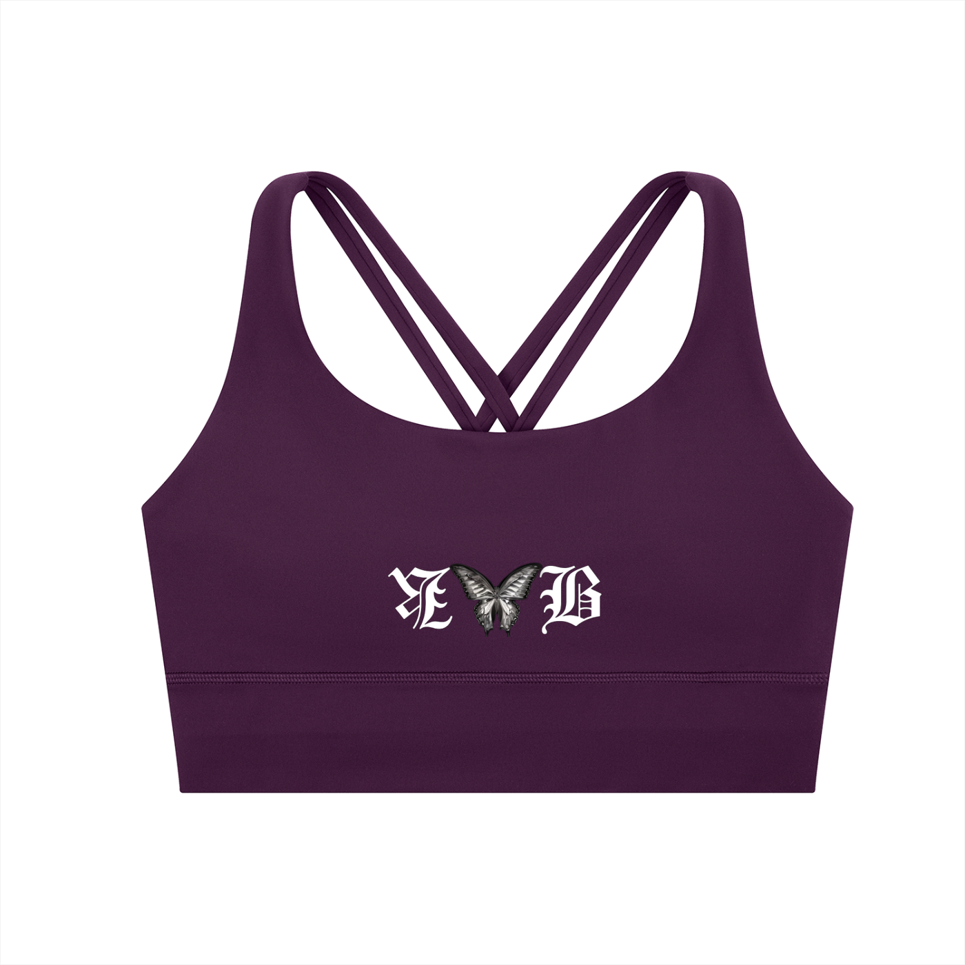 "BODY TEA" Strappy Criss-Cross Sports Bra