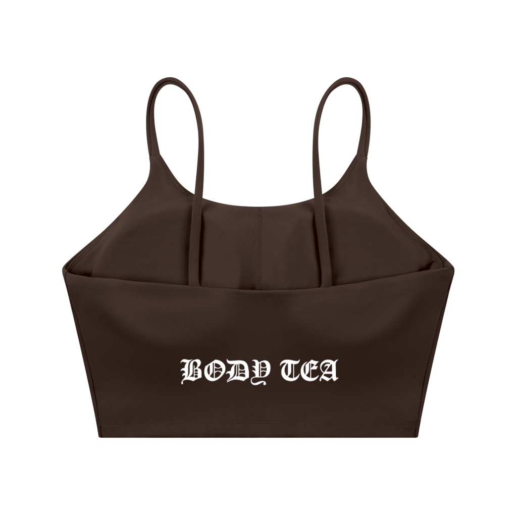 "BODY TEA" Spaghetti Strap Yoga Sports Bra