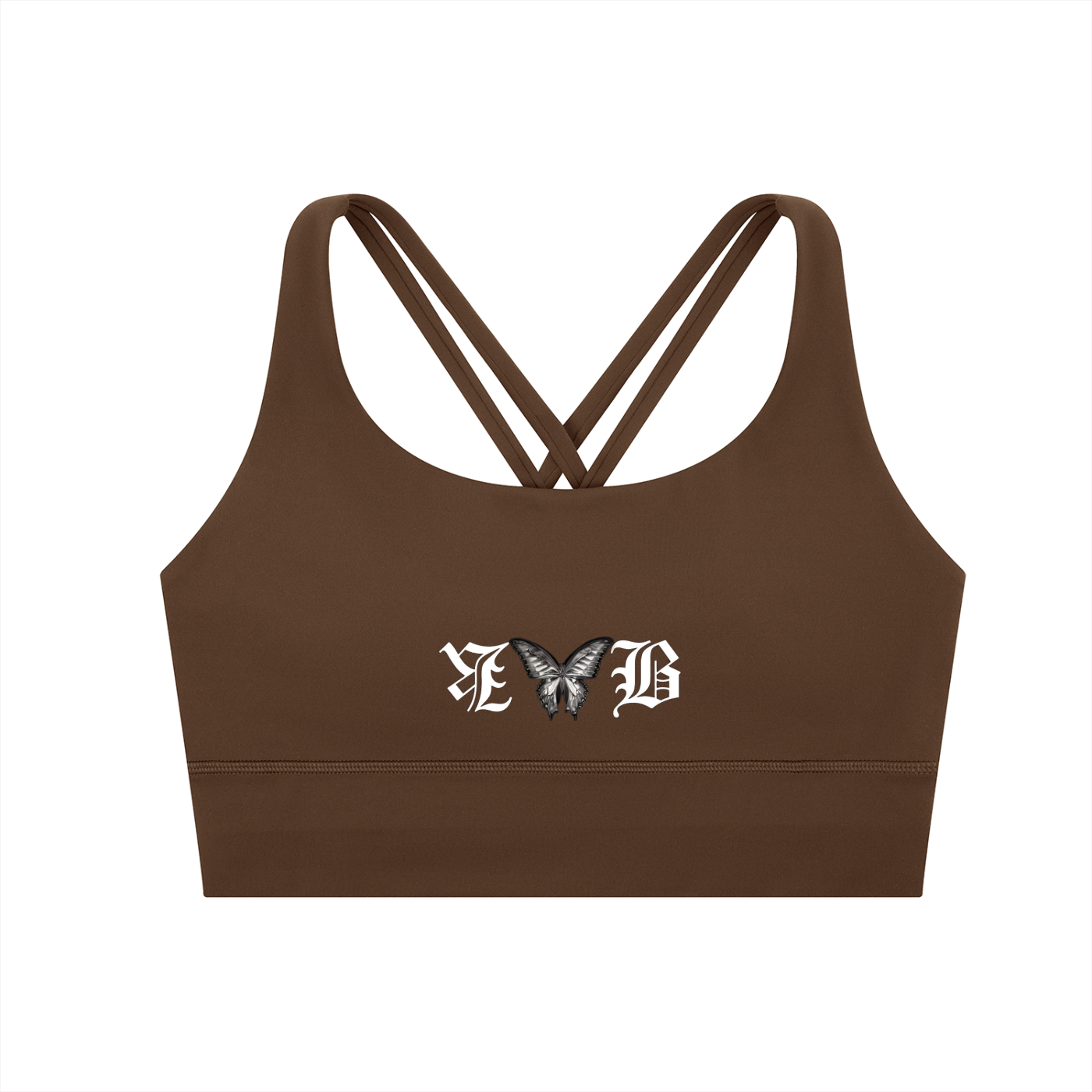 "BODY TEA" Strappy Criss-Cross Sports Bra