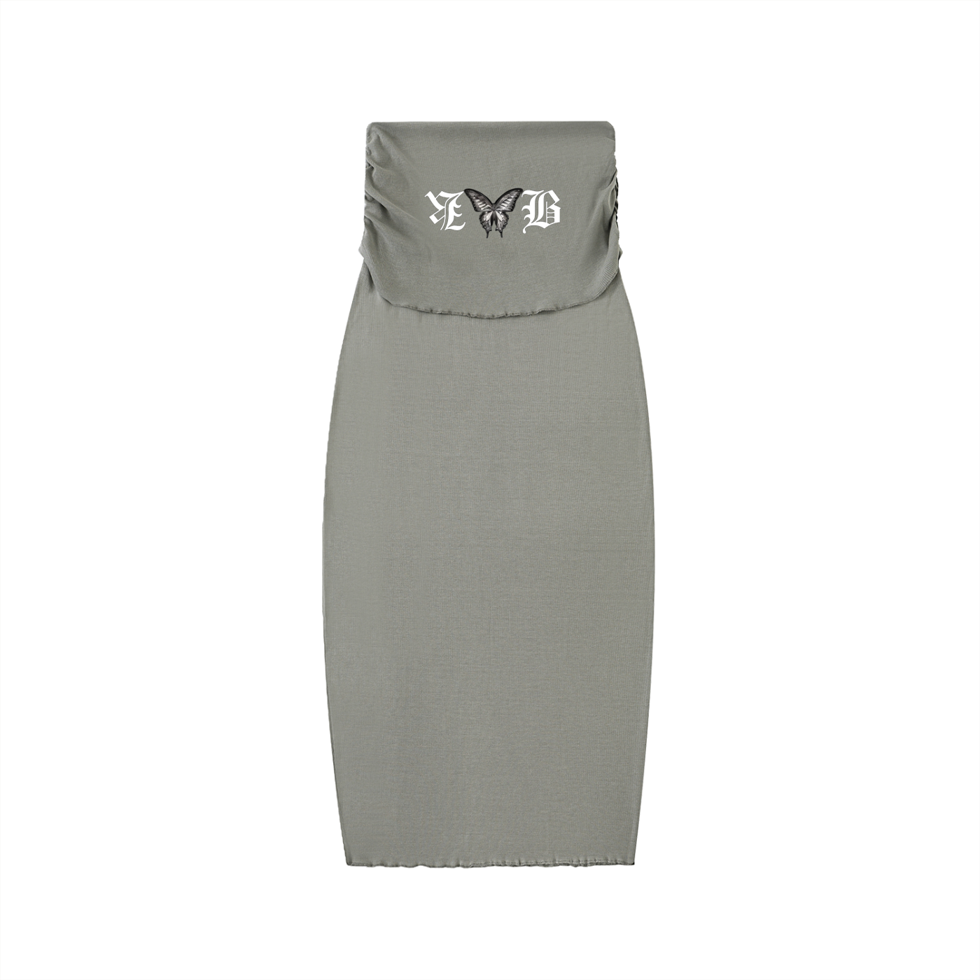 Dyed Washed Straight Hip-Hugging Slim Maxi Skirt