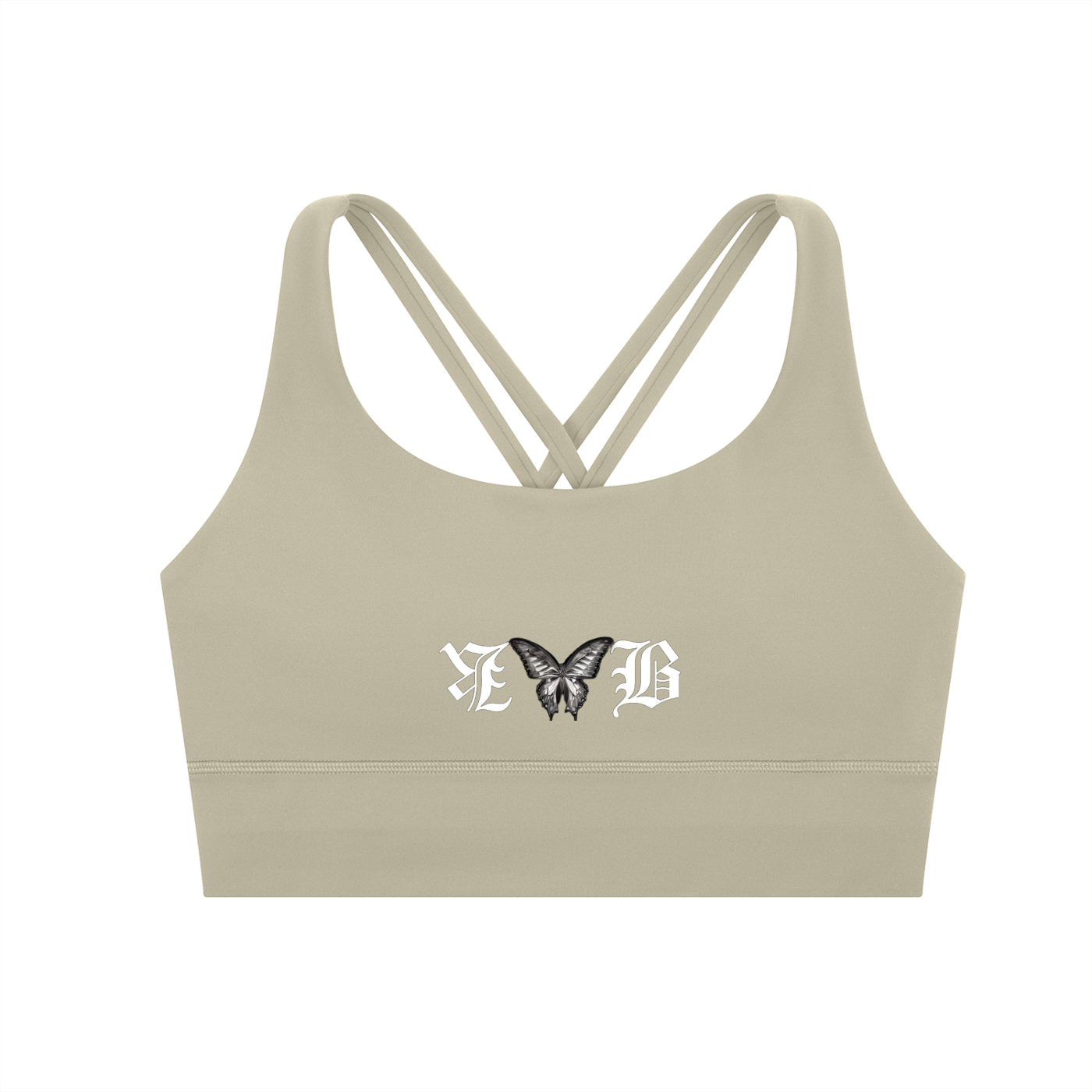 "BODY TEA" Strappy Criss-Cross Sports Bra