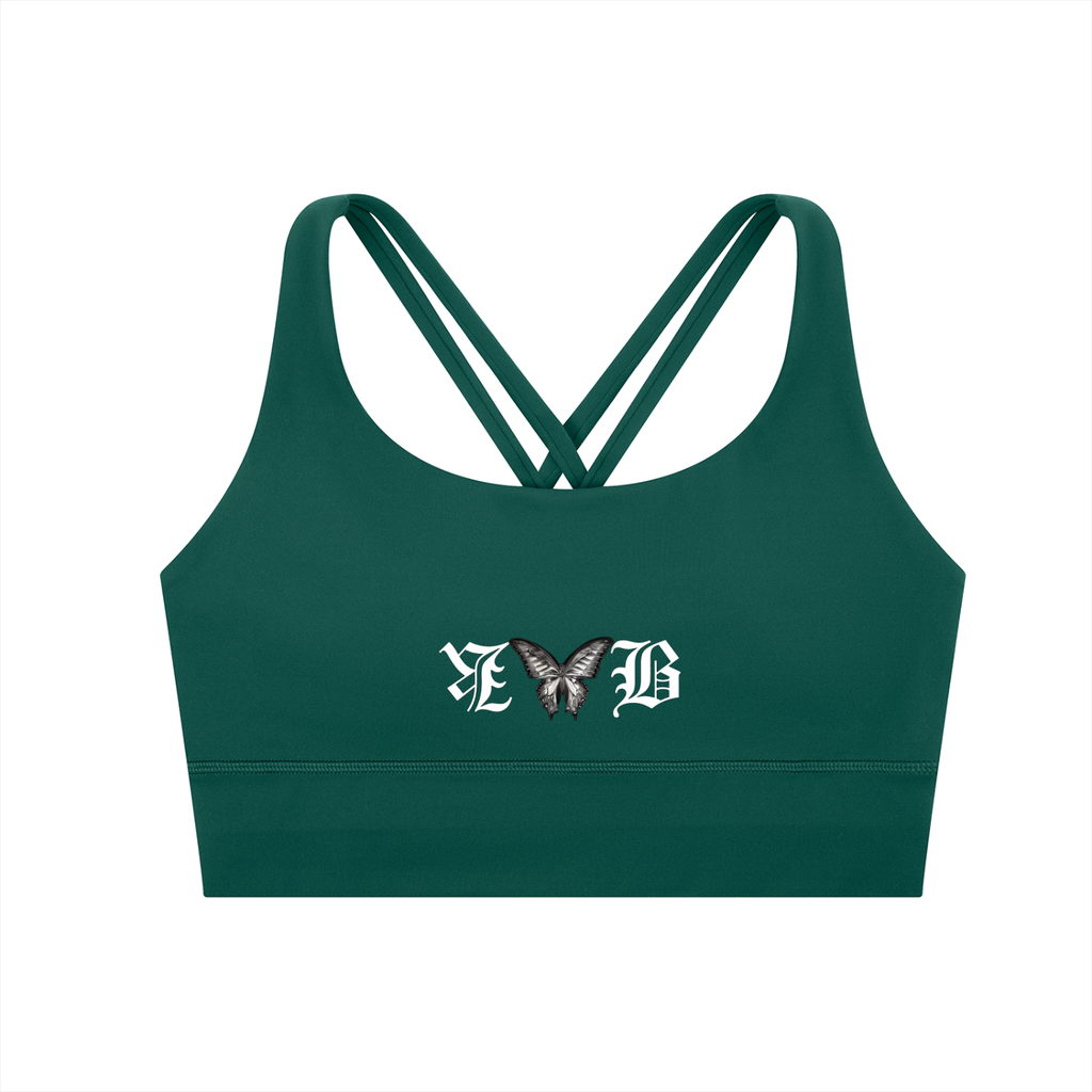 "BODY TEA" Strappy Criss-Cross Sports Bra