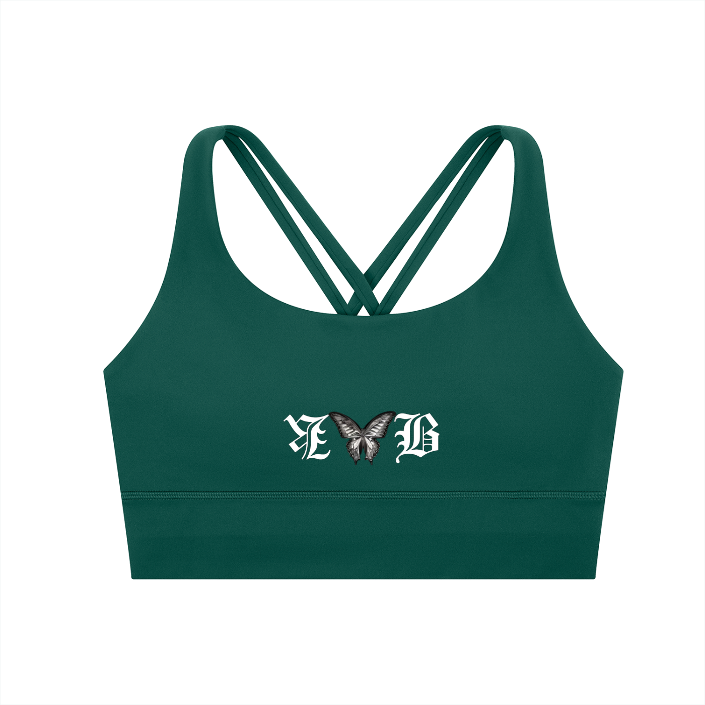 "BODY TEA" Strappy Criss-Cross Sports Bra
